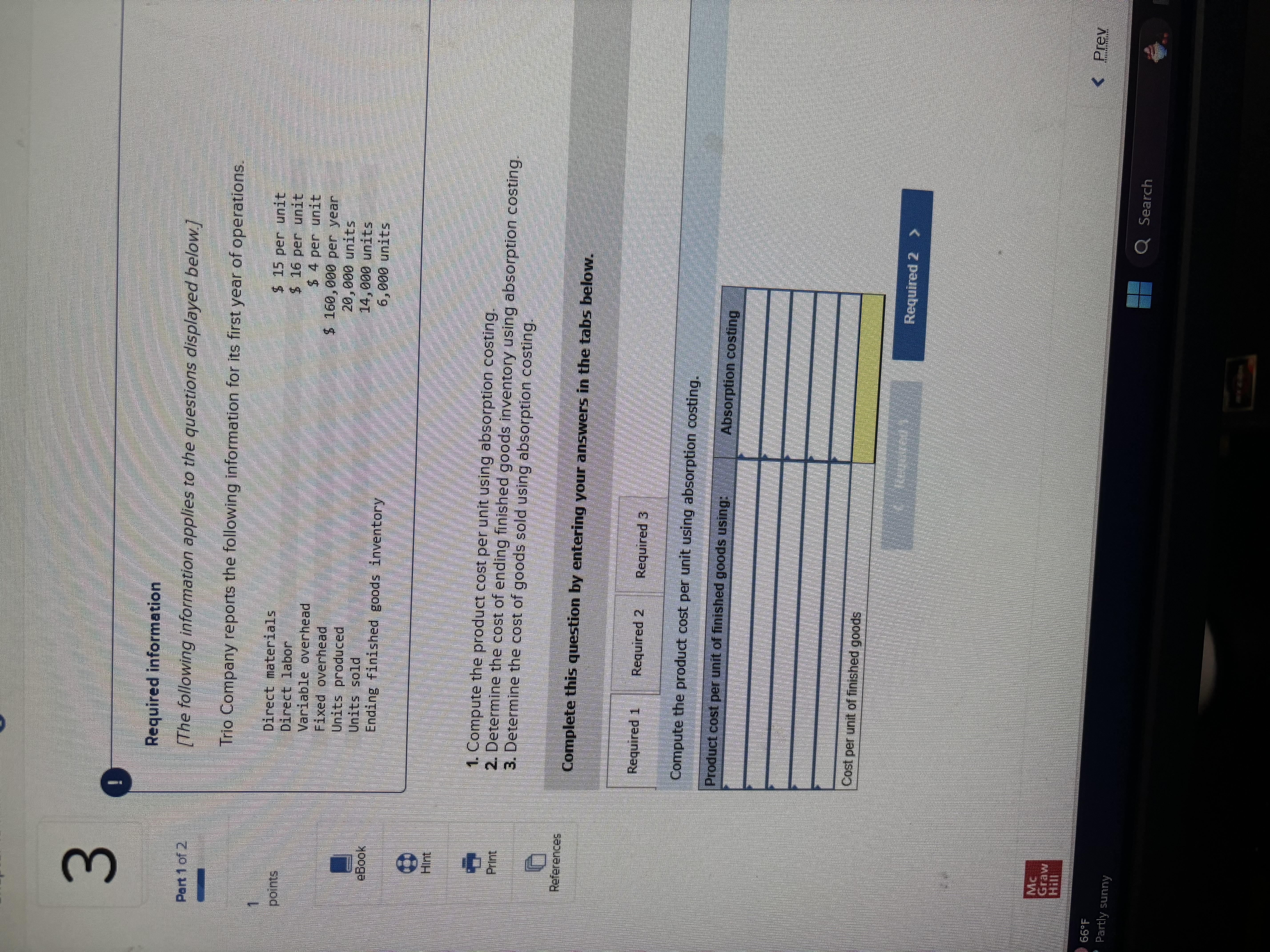3 Required information Part 1 of 2 [The following