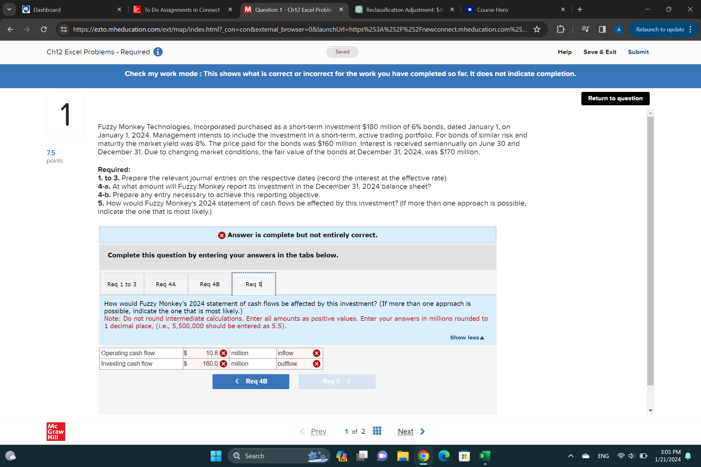 v B] Dashboard jnments in Connect X M Question 1