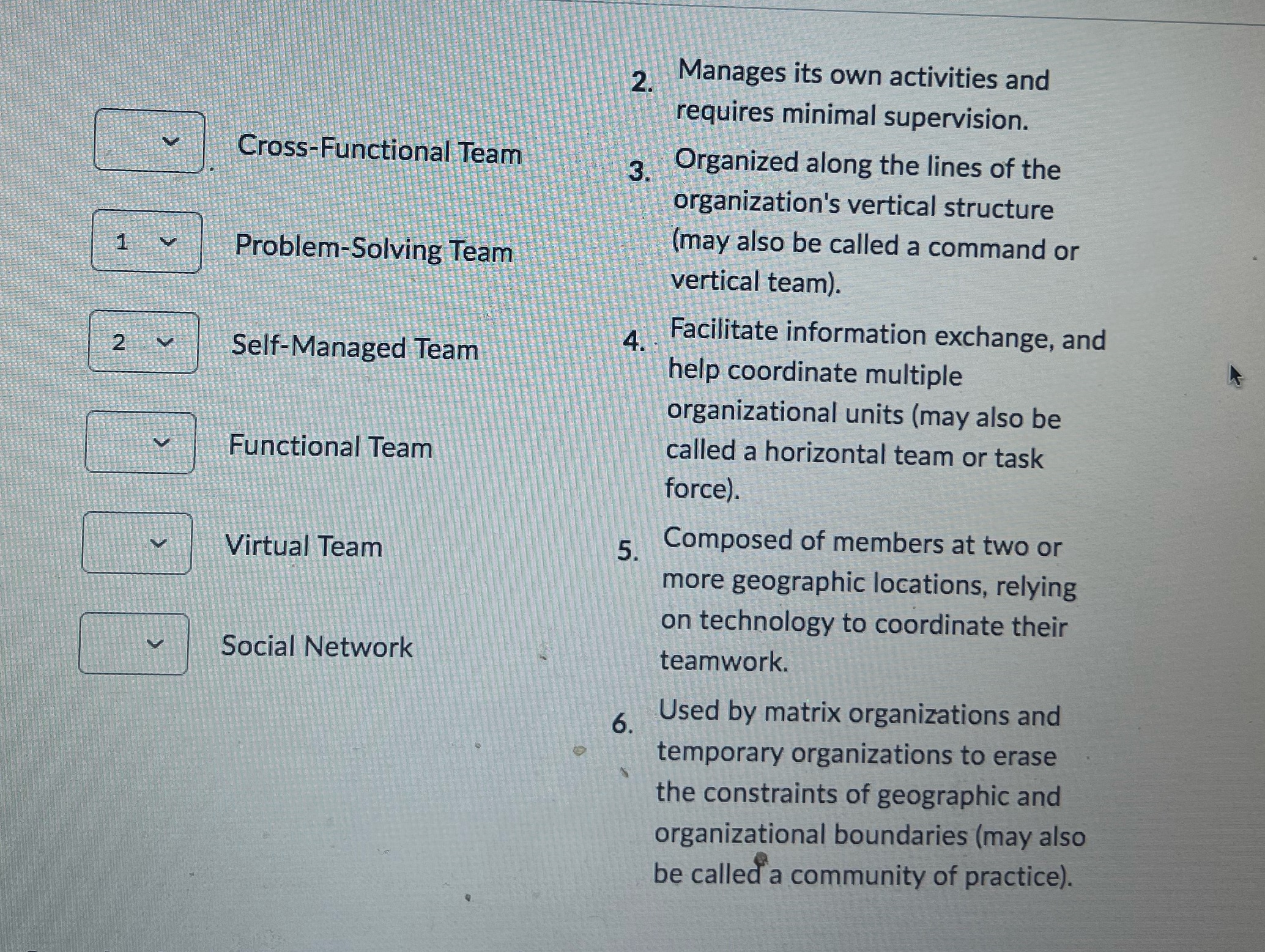 2 Manages its own activities and requires minimal