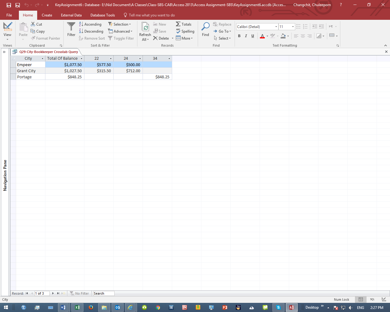 Assignment 6: Creating the Babbage Bookkeeping