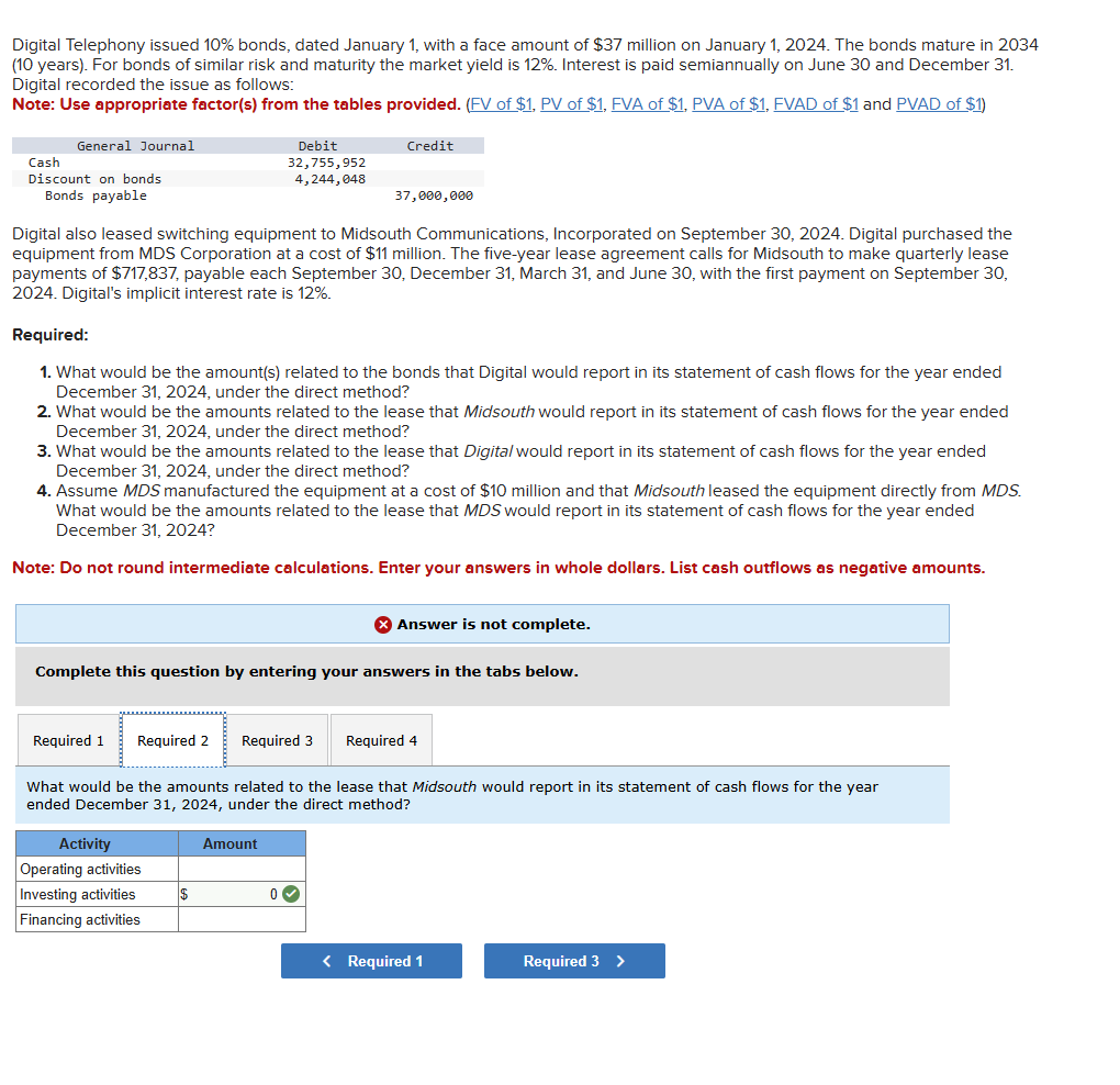 Digital Telephony issued \ ( 1 0 \ % \ ) bonds,