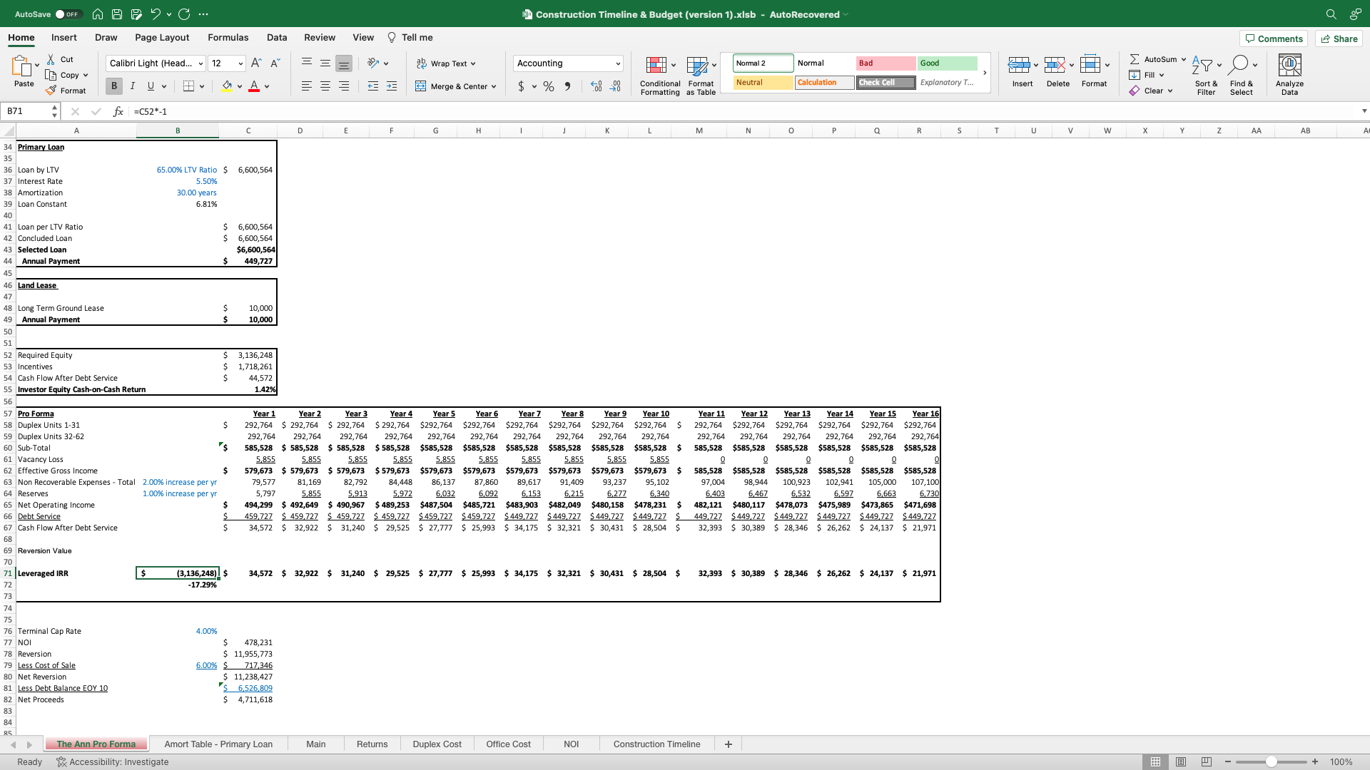 AutoSave O OFF A A e ? . C ... Construction