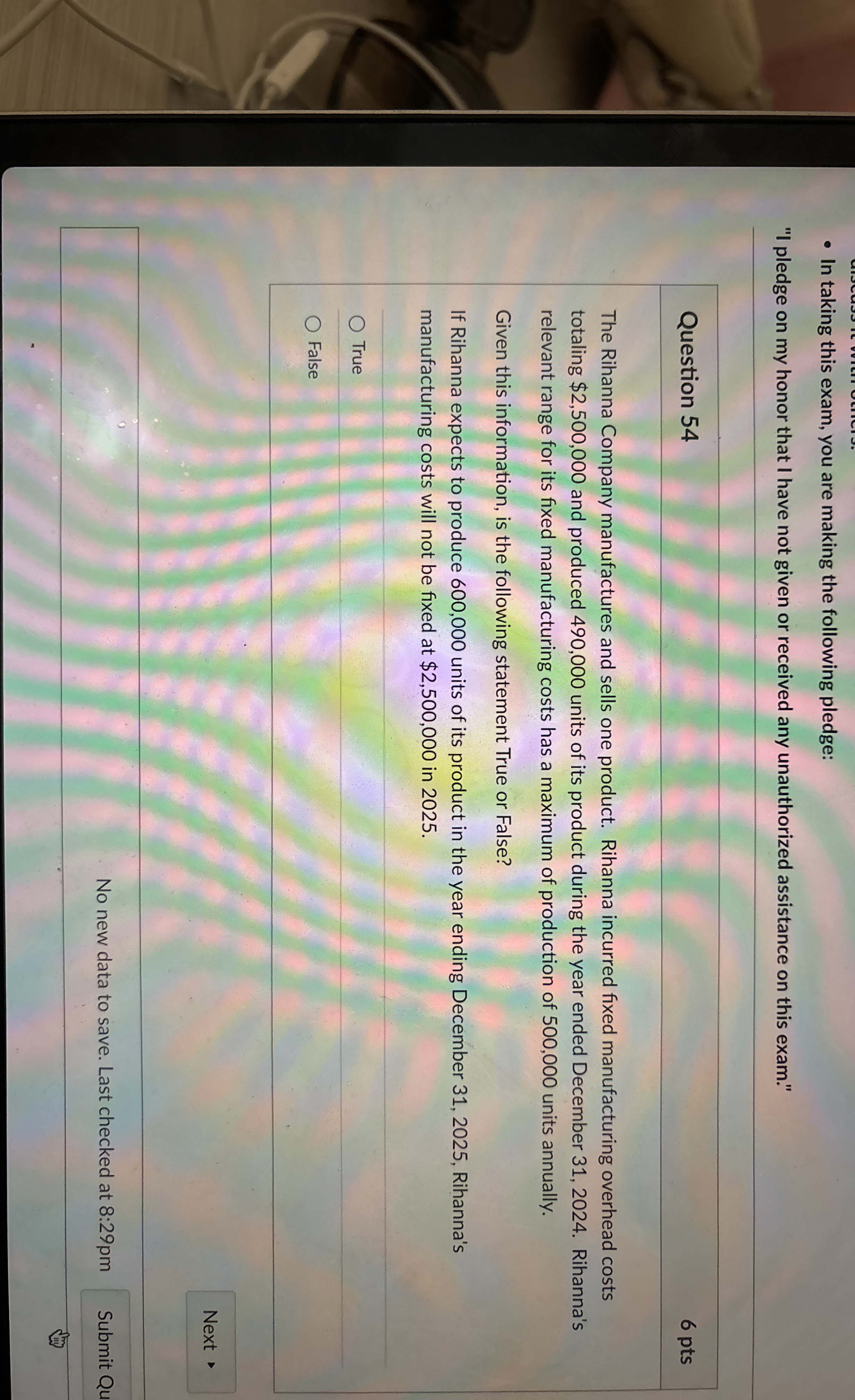 In taking this exam, you are making the following