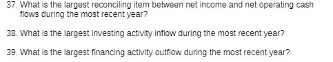 37. What is the largest reconciling item between