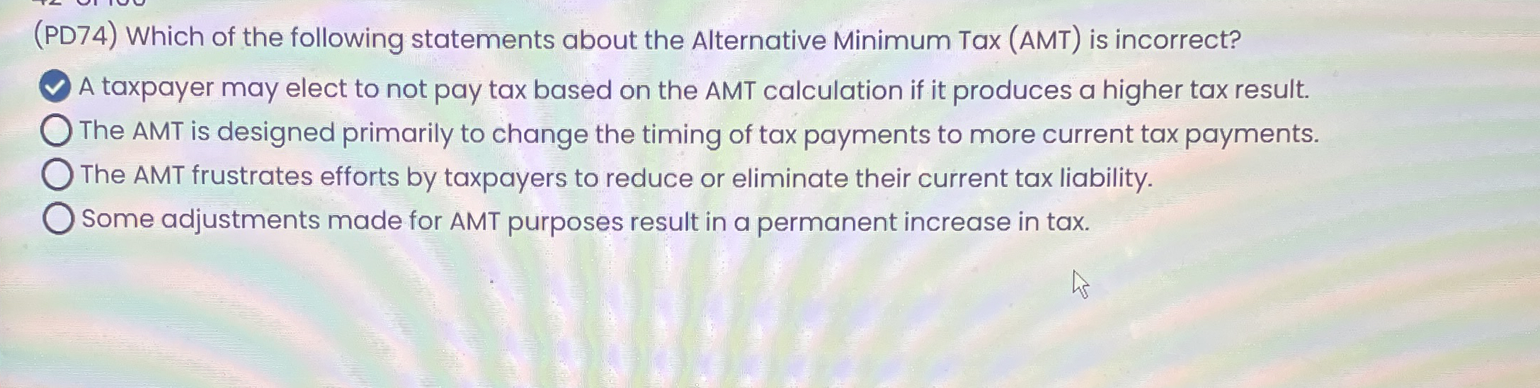 ( PD 7 4 ) Which of the following statements