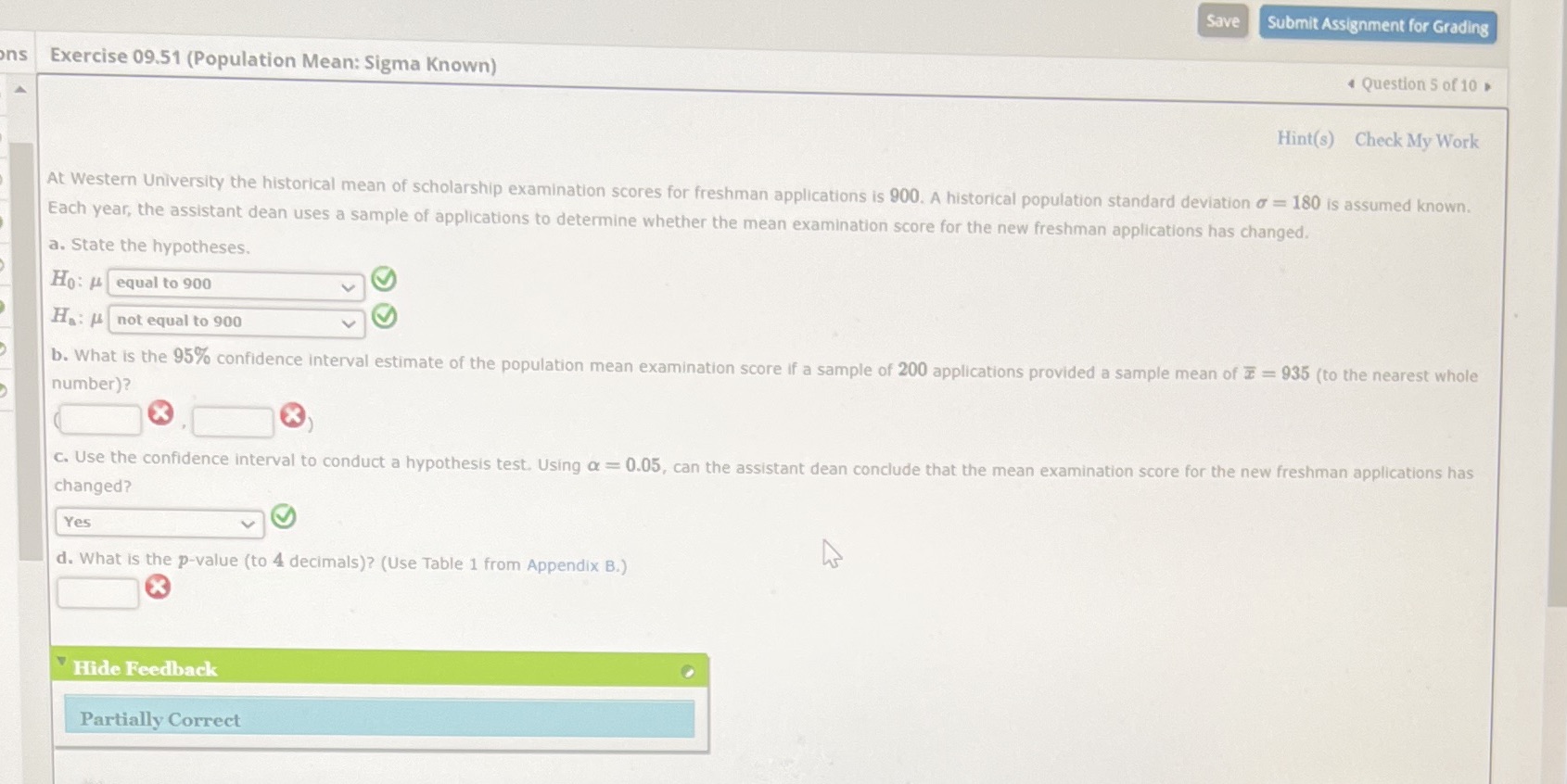 Save Submit Assignment for Grading ns Exercise
