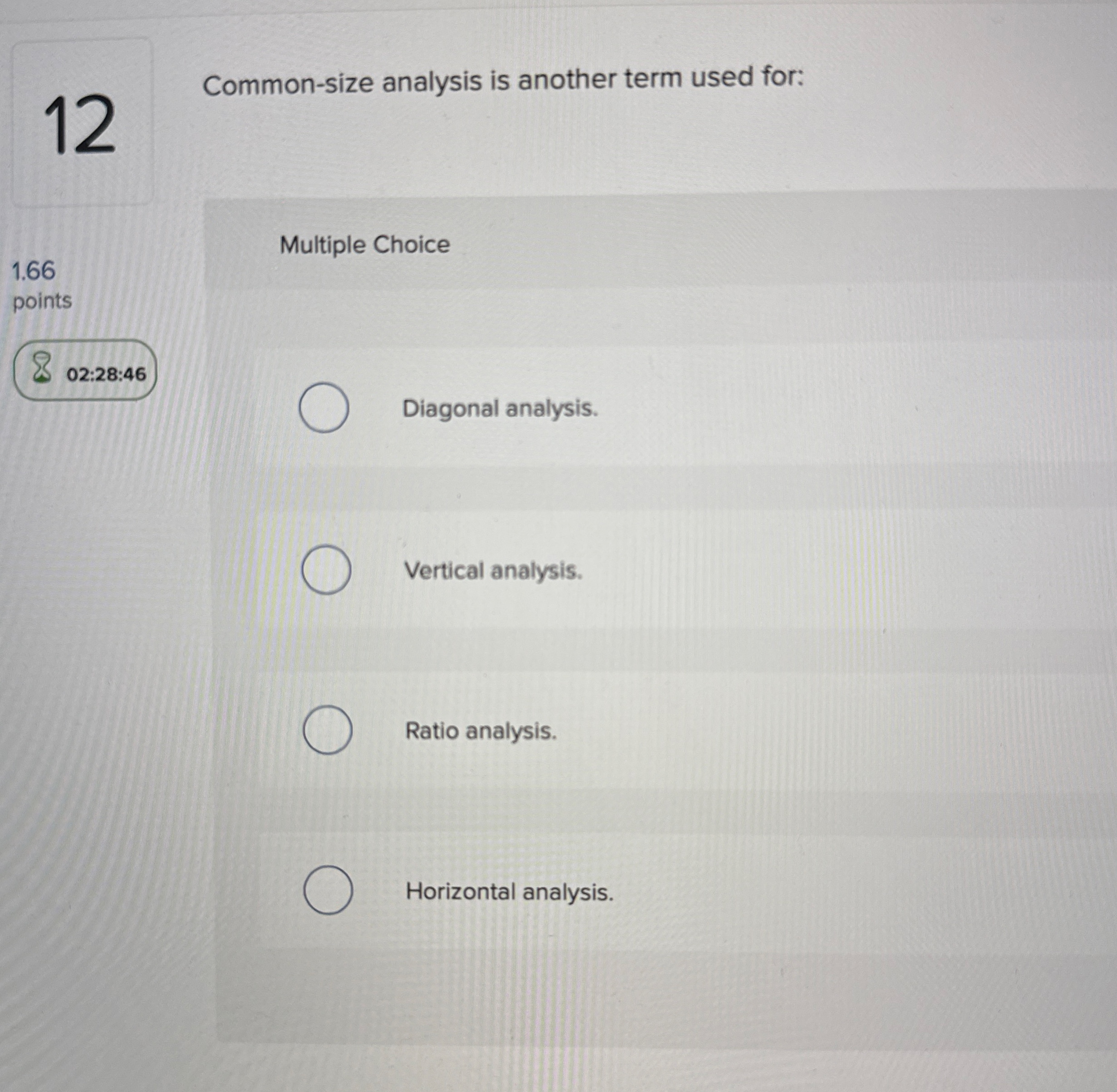 1 2 Common - size analysis is another term used