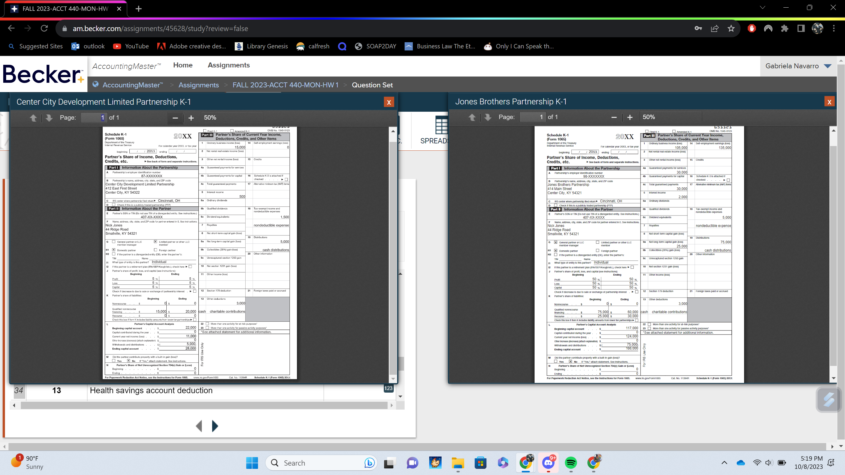 + FALL 2023-ACCT 440-MON-HW X X C
