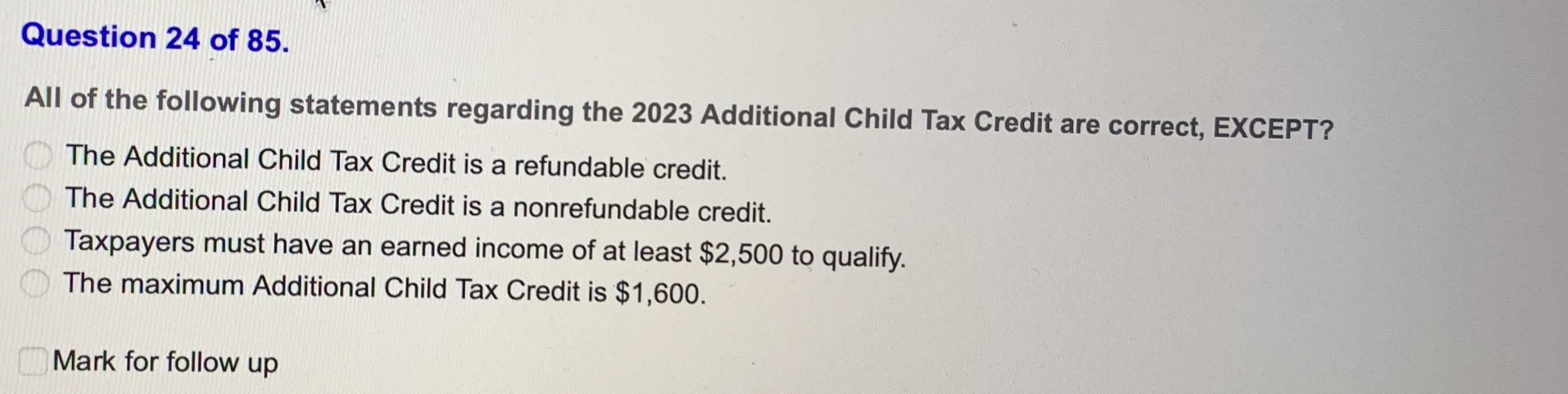 Question 2 4 of 8 5 . All of the following