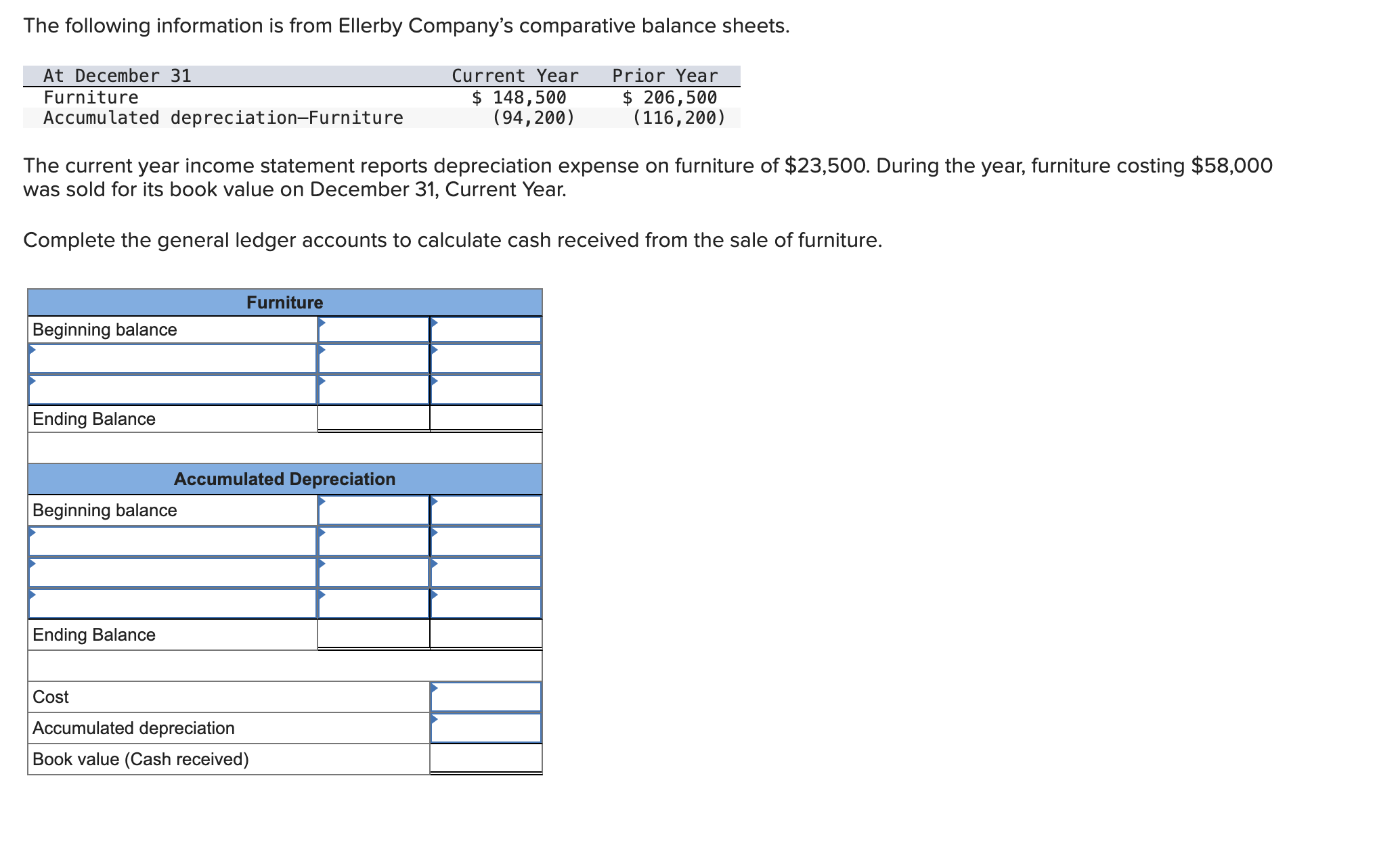 complete general ledger of the attached The