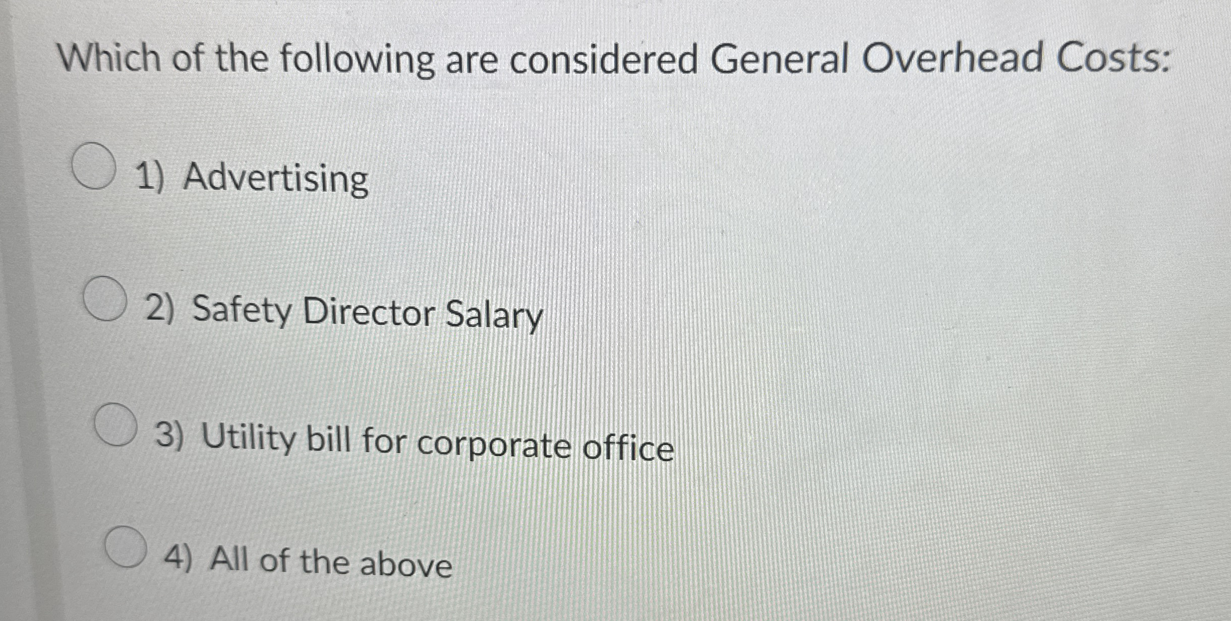 Which of the following are considered General