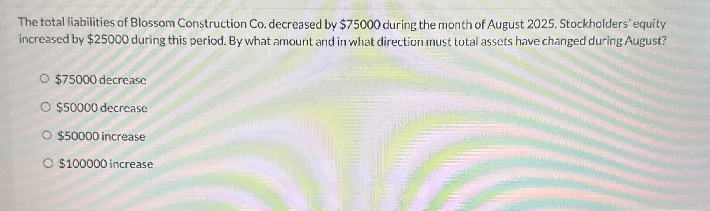 The total liabilities of Blossom Construction Co