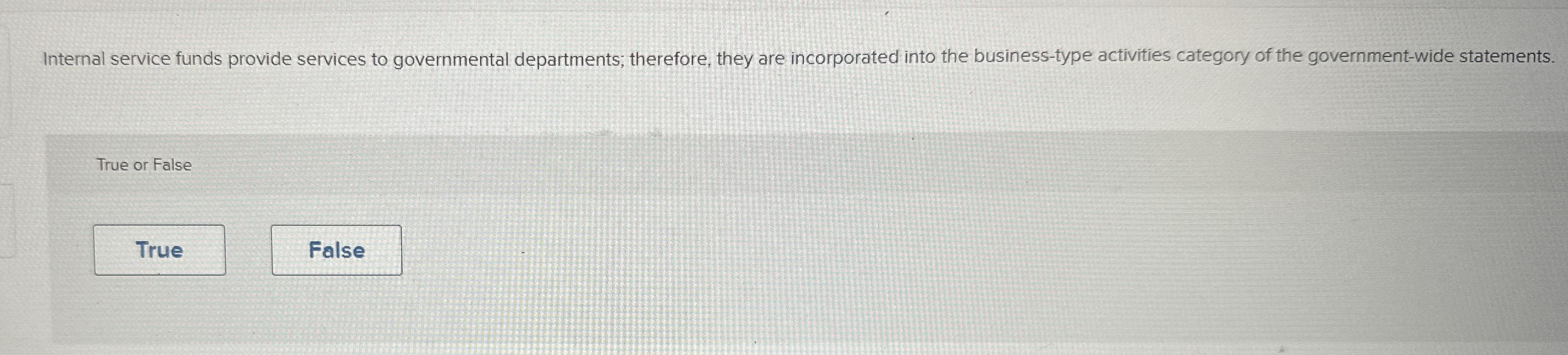 Internal service funds provide services to