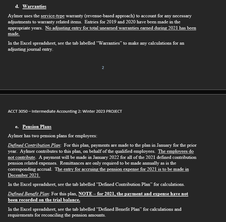 THE COMPANY: Aylmer Industries Inc. (Aylmer) has