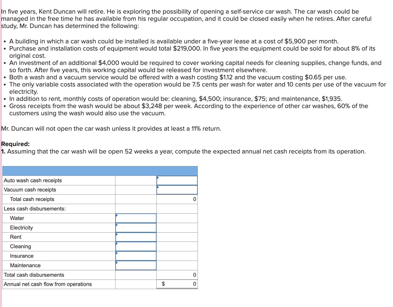 2 - a . Determine the net present value using the