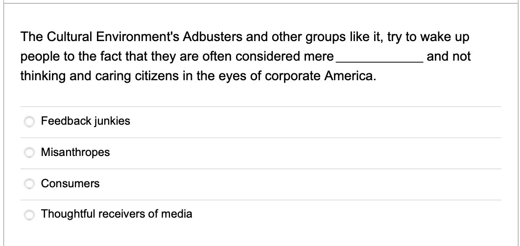 The Cultural Environment's Adbusters and