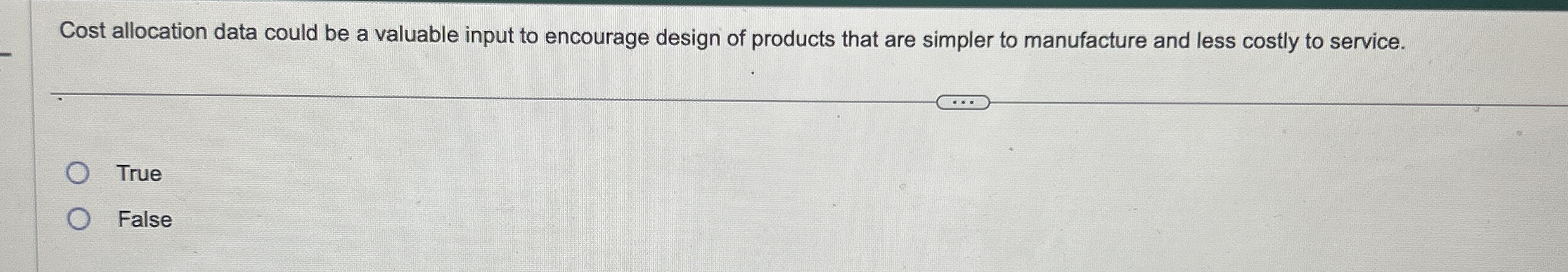 Cost allocation data could be a valuable input to