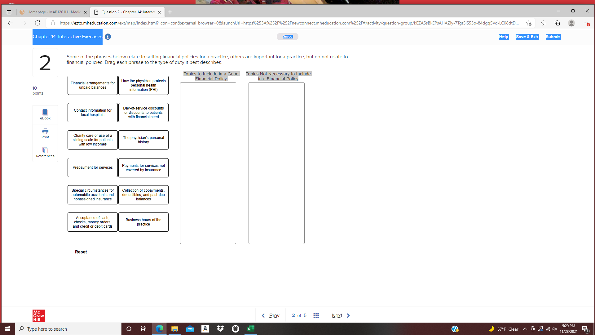 @ Homepage - MAP1201H1 Medic x Question 2 -