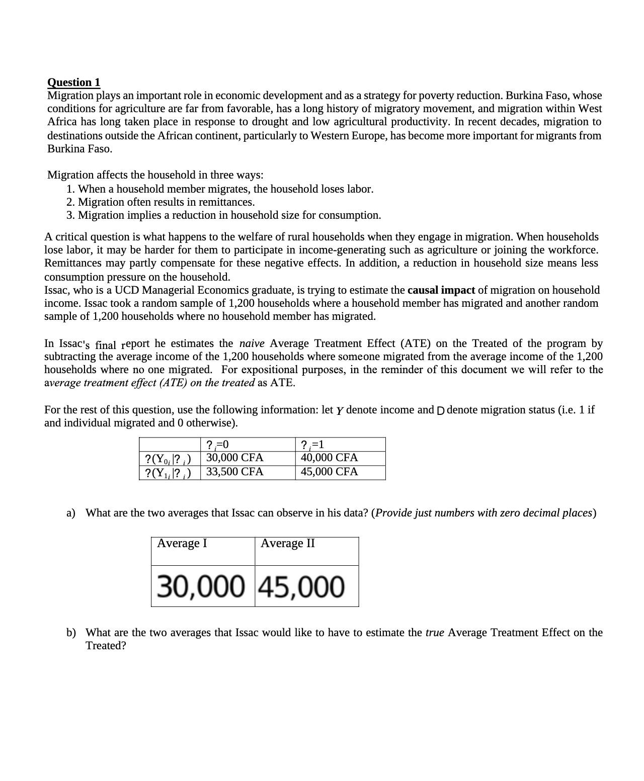 Question 1 Migration plays an important role in