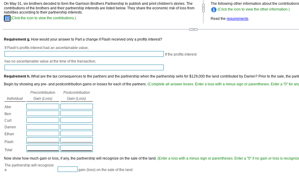 - X Data table Basis Partnership Individual Asset