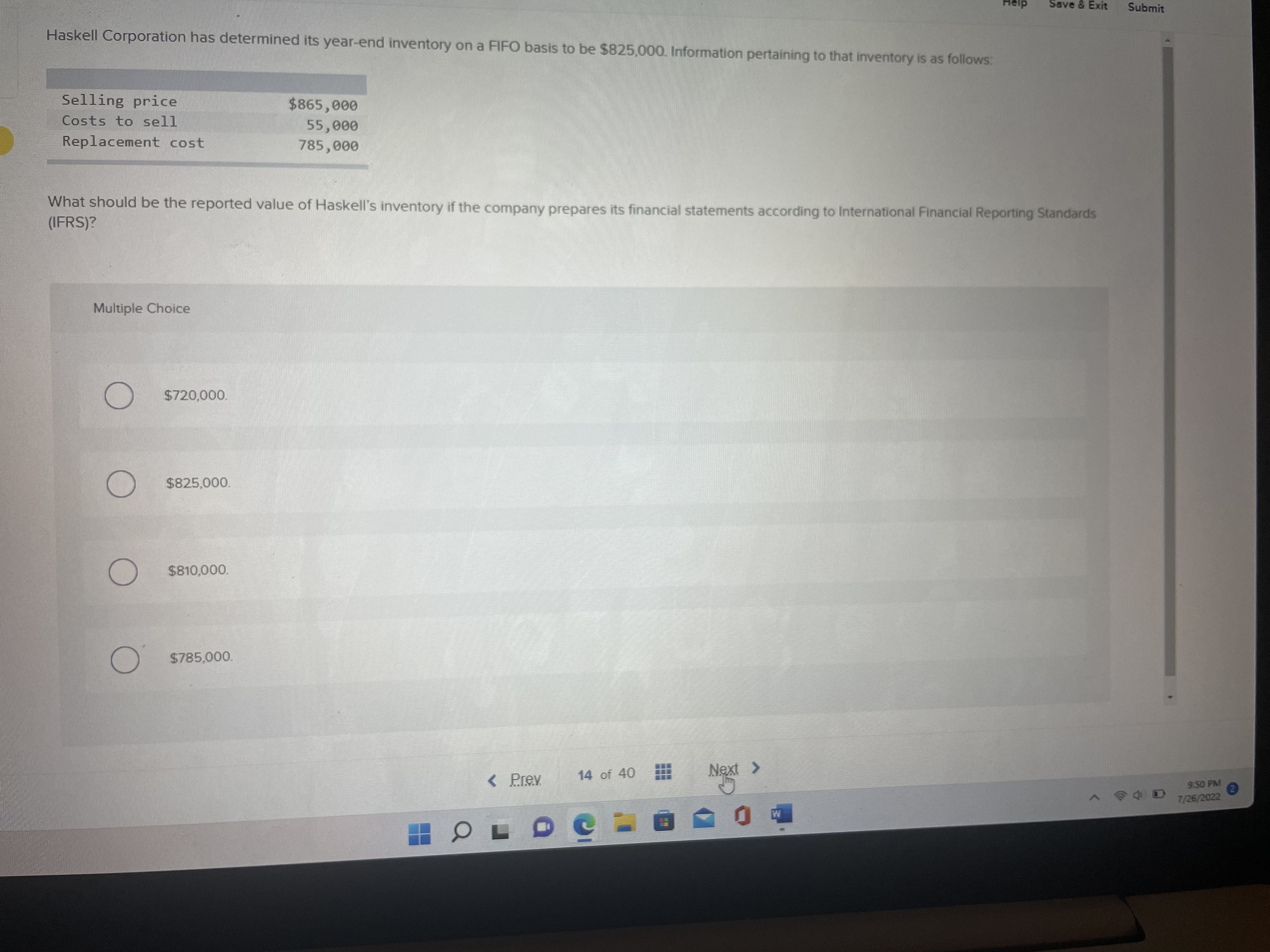 ave & Exit Submit Haskell Corporation has
