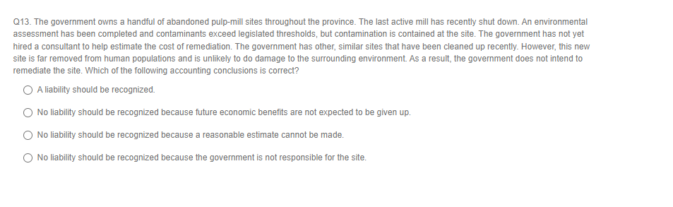 (113. The government owns a handful of abandoned