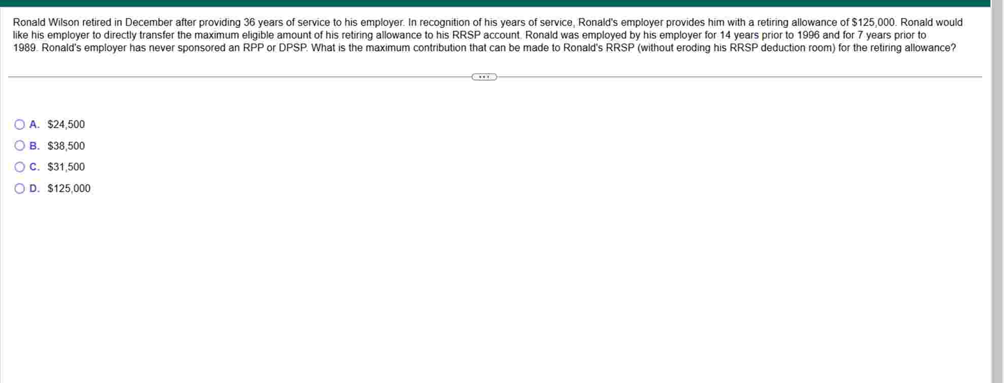 Ronald Wilson retired in December after providing