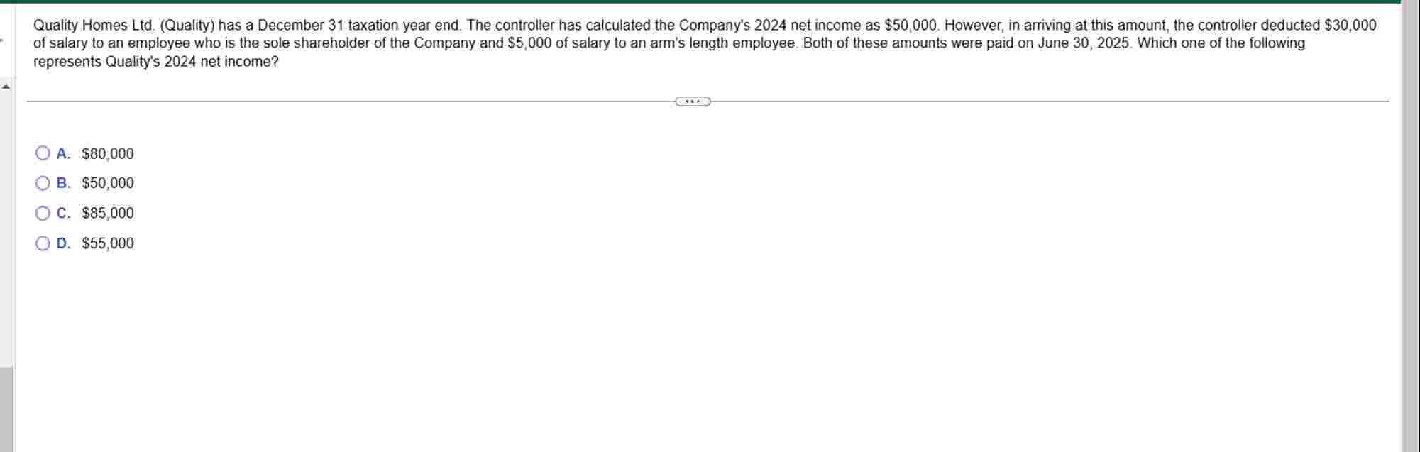 Quality Homes L t d ( Q u a l i t y ) has a