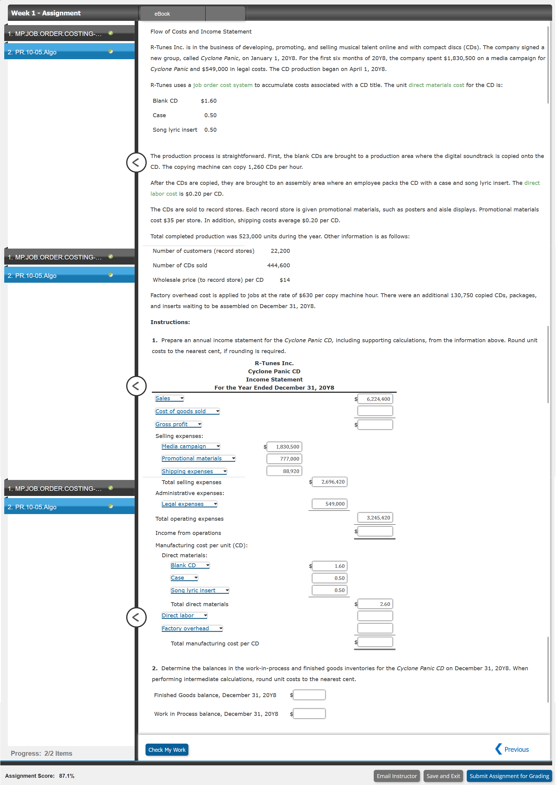 Need help with blanks and red x's. There is no