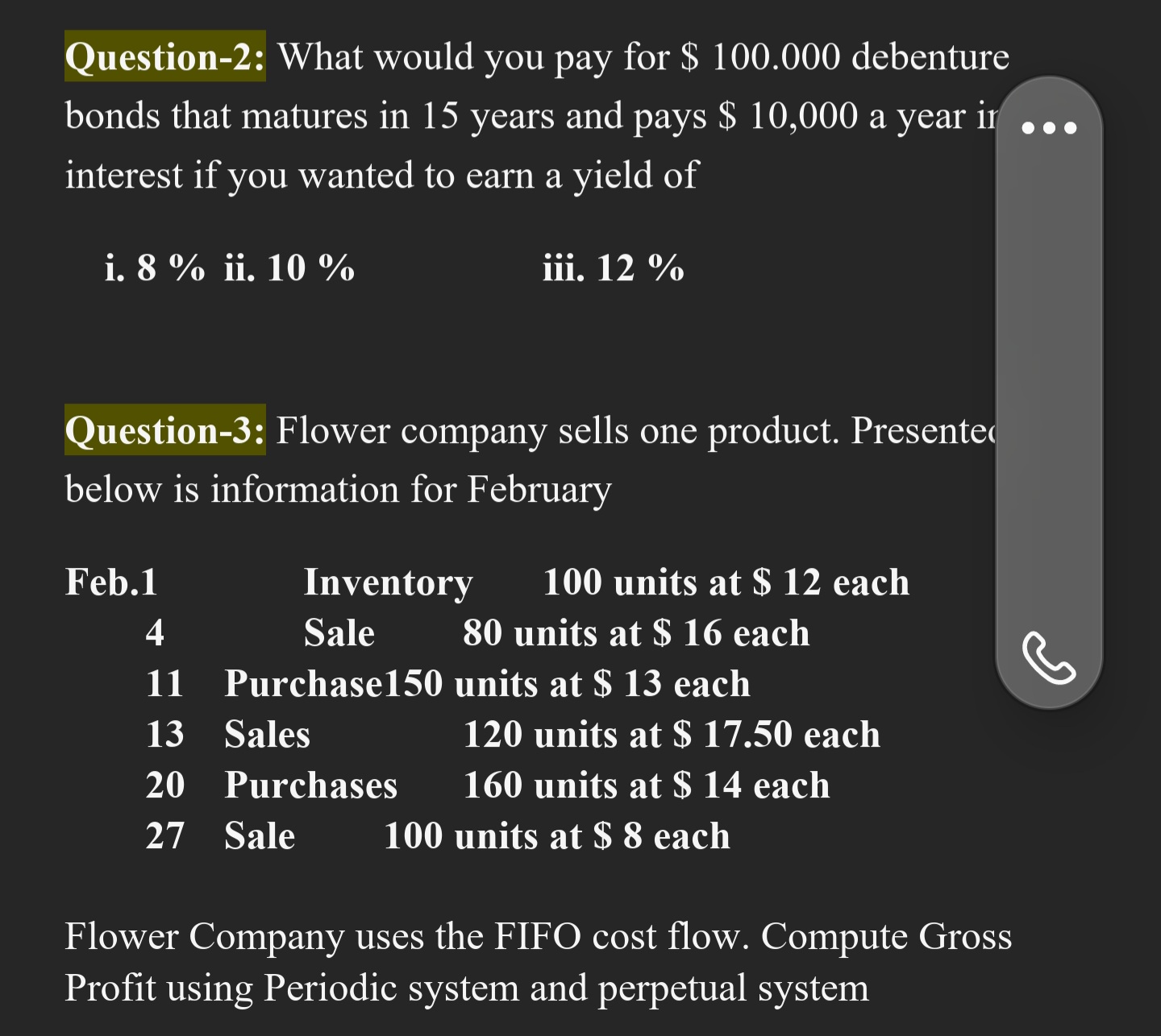 Question - 2 : What would you pay for \ ( \ $ 1 0