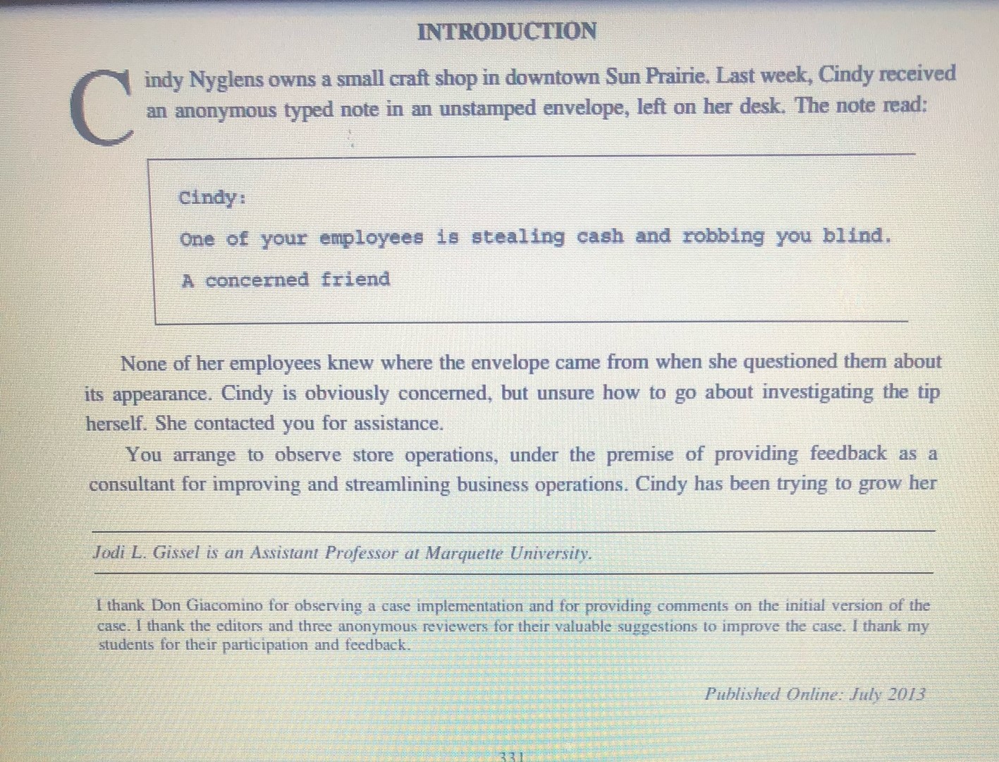 \fAPPENDIX C Student Handout Net Sales by