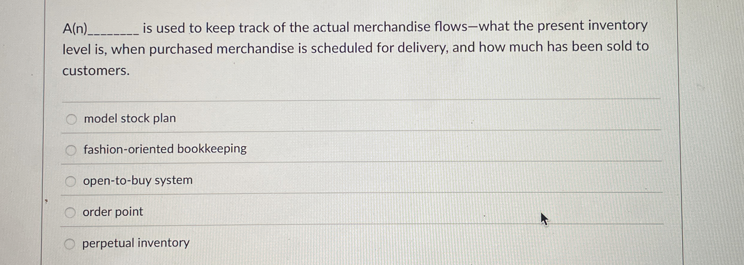 A ( n ) is used to keep track of the actual