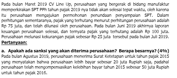 Pada bulan Maret 2019 CV Line Up, perusahaan yang