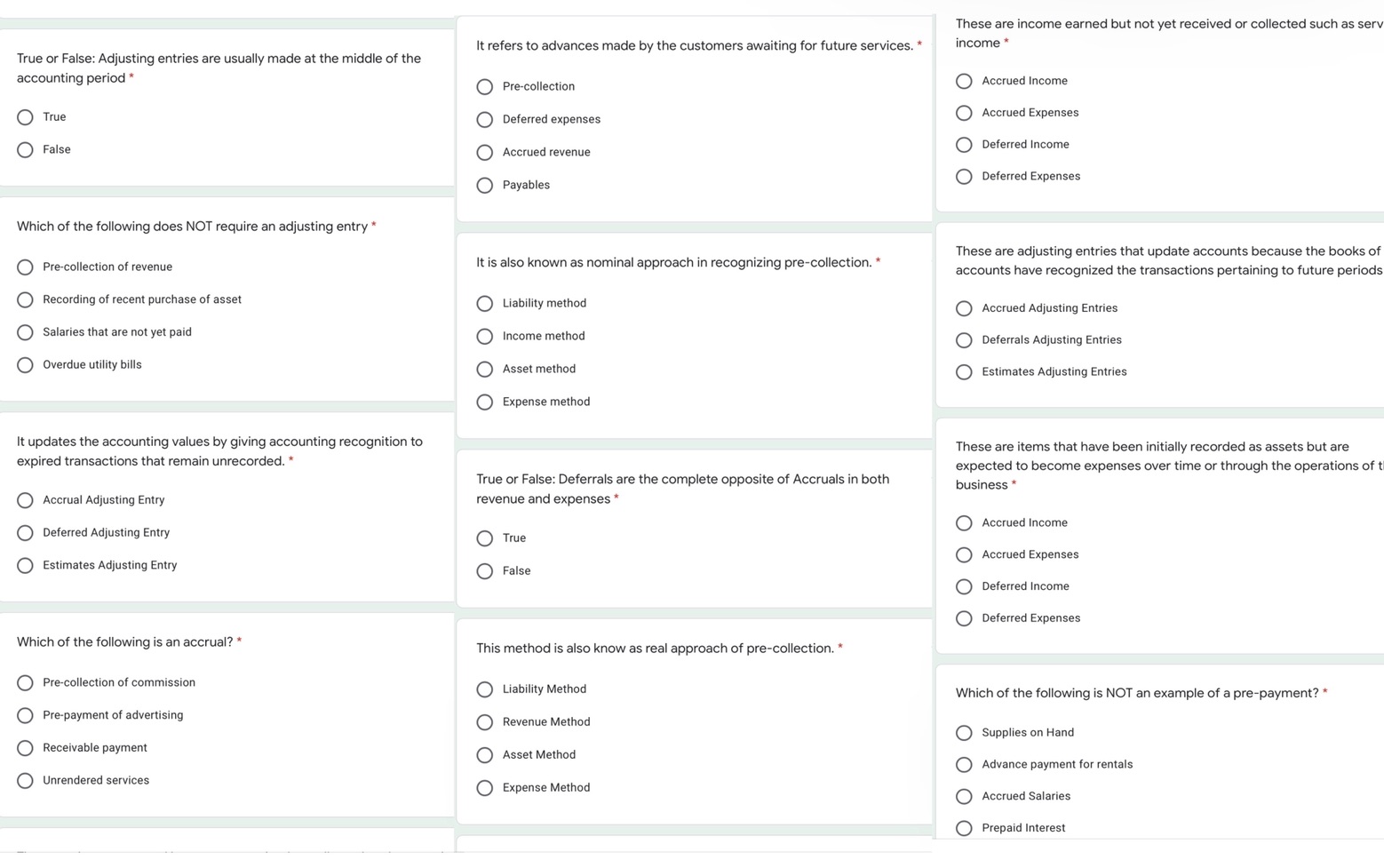 These are income earned but not yet received or