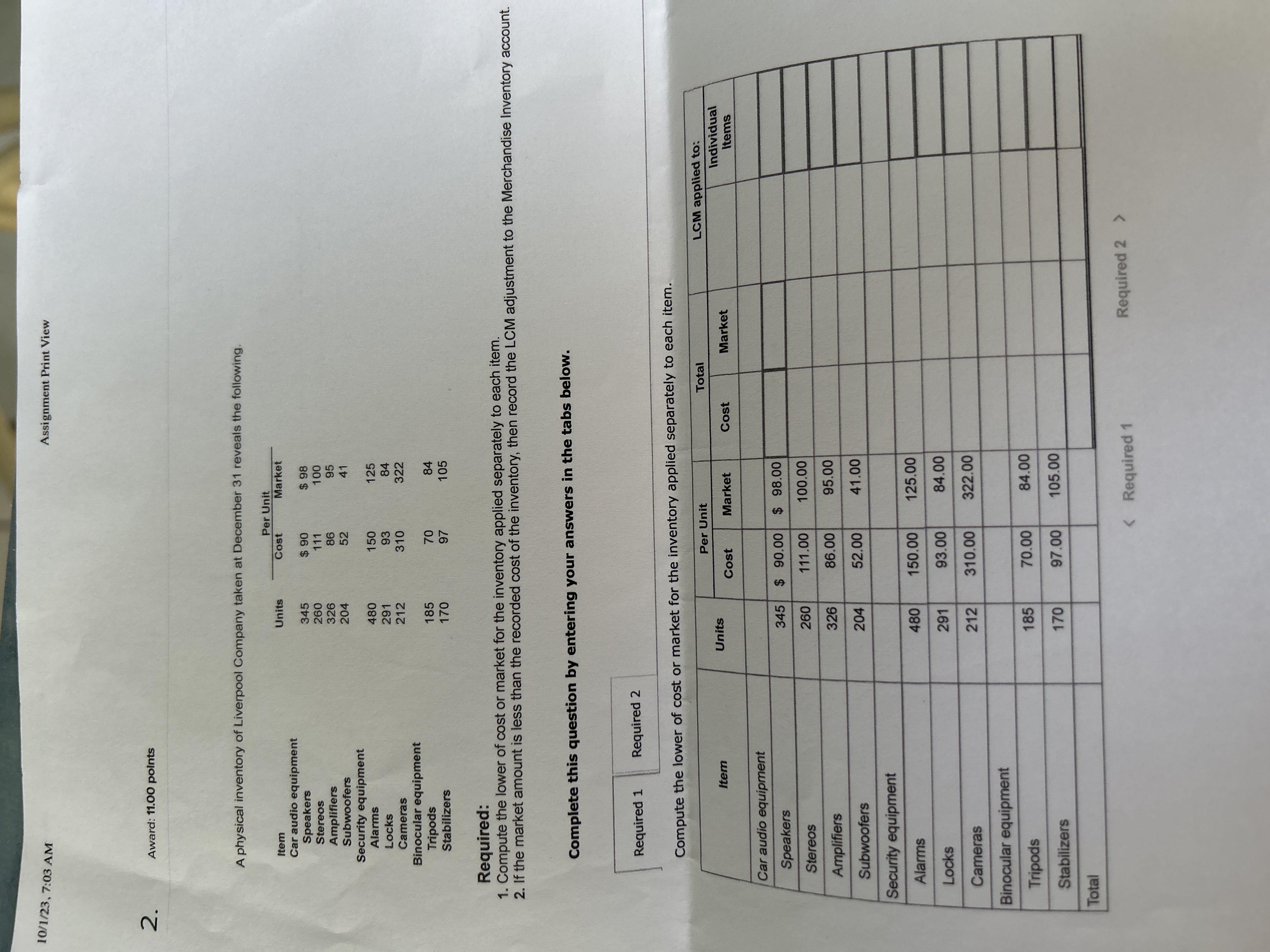 10/1/23, 7:03 AM Assignment Print View 2. Award: