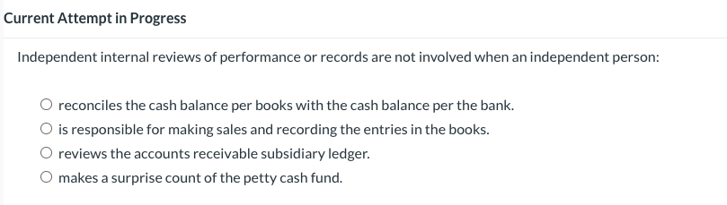Current Attempt in Progress A $200 petty cash