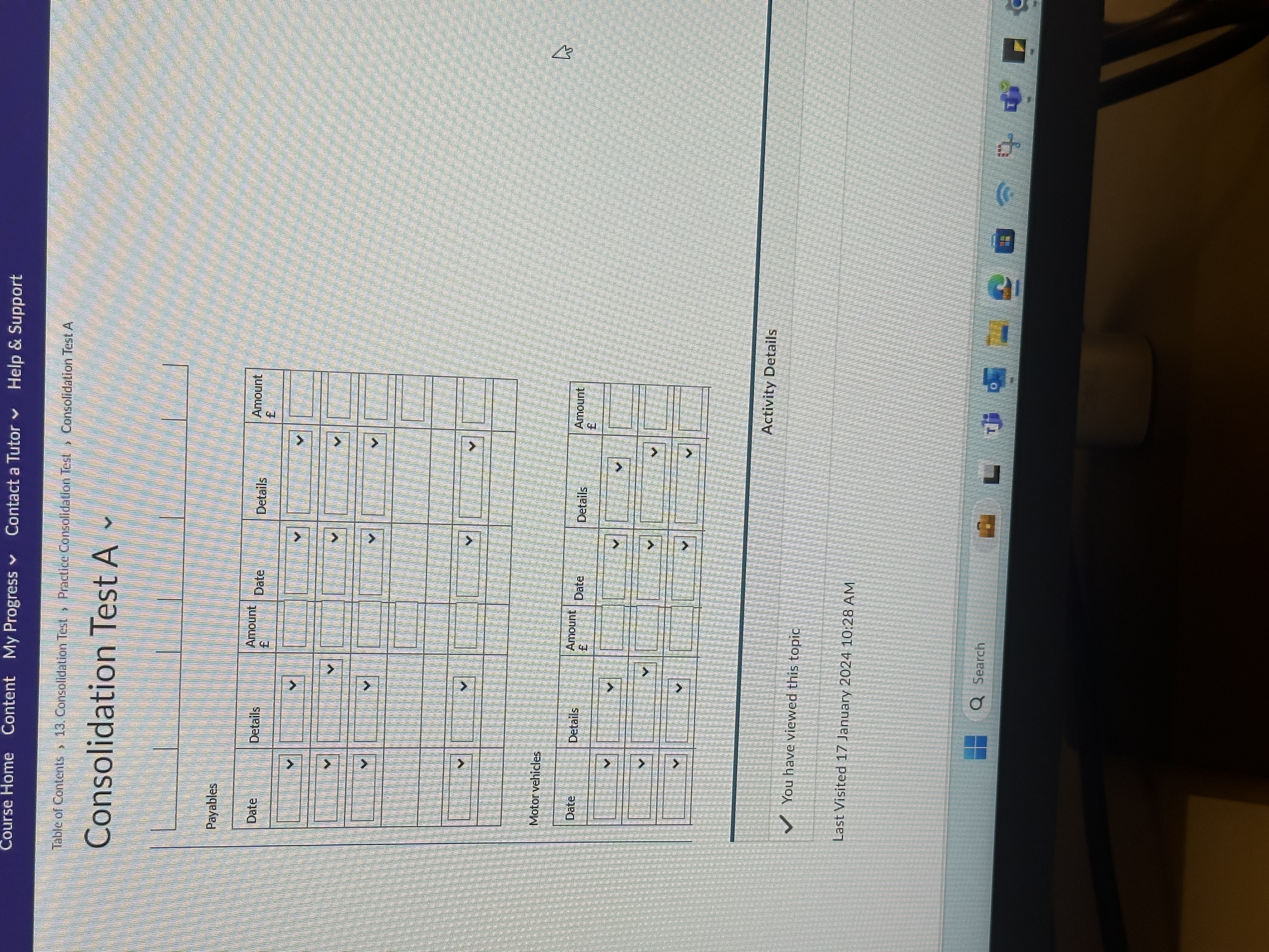 DATA 1 OPENING BALANCES DATA 2 DAYBOOKS DATA B