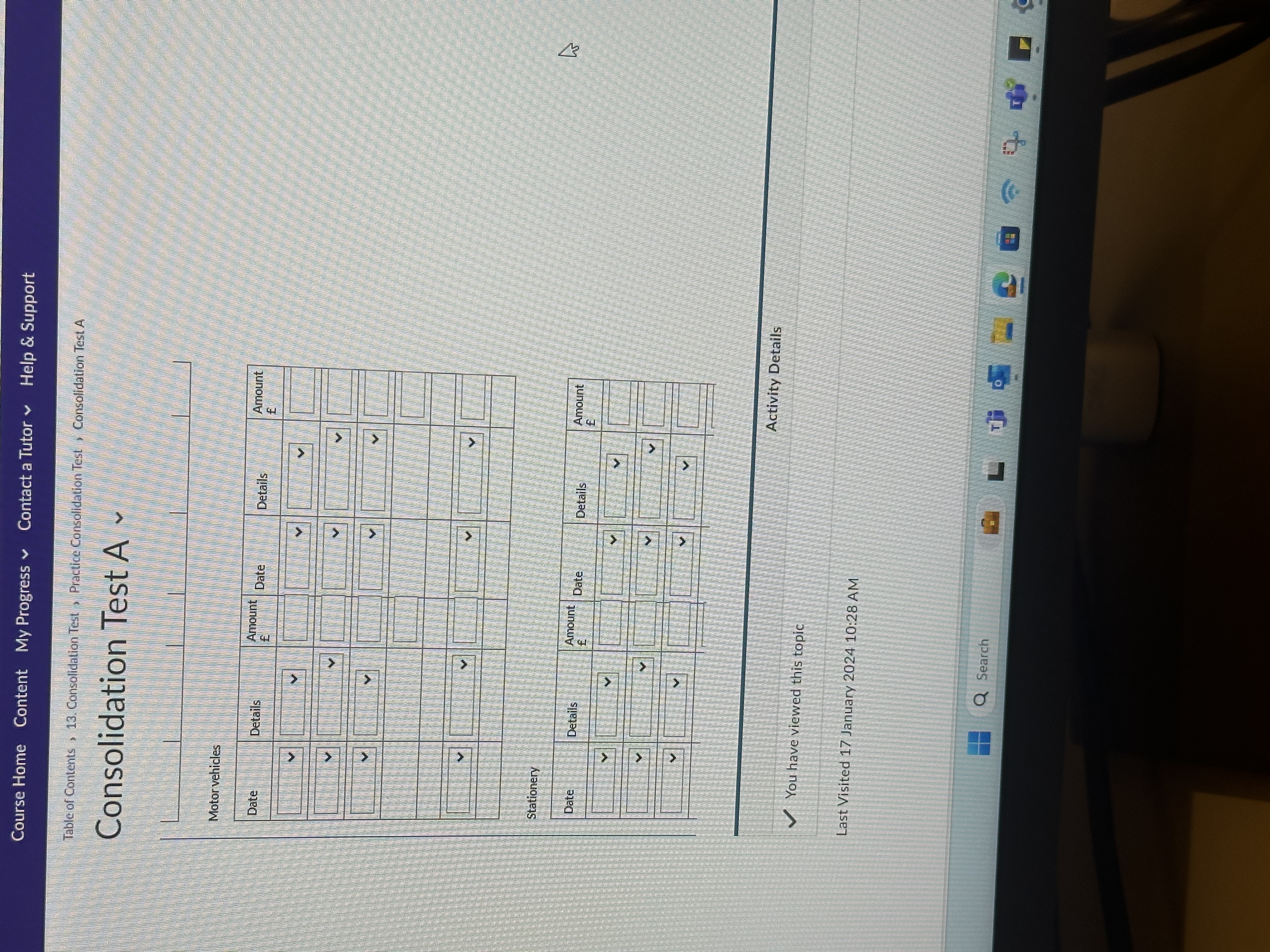 DATA 1 OPENING BALANCES DATA 2 DAYBOOKS DATA B