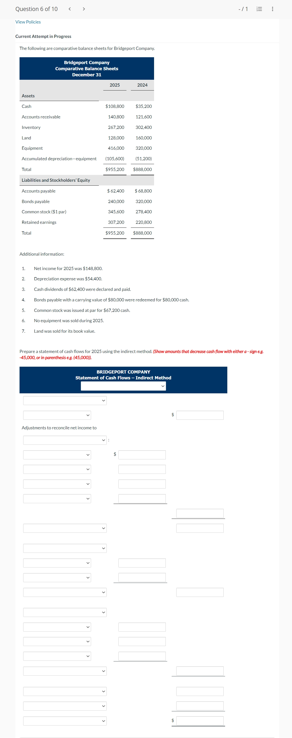 View Policies Current Attempt in Progress The