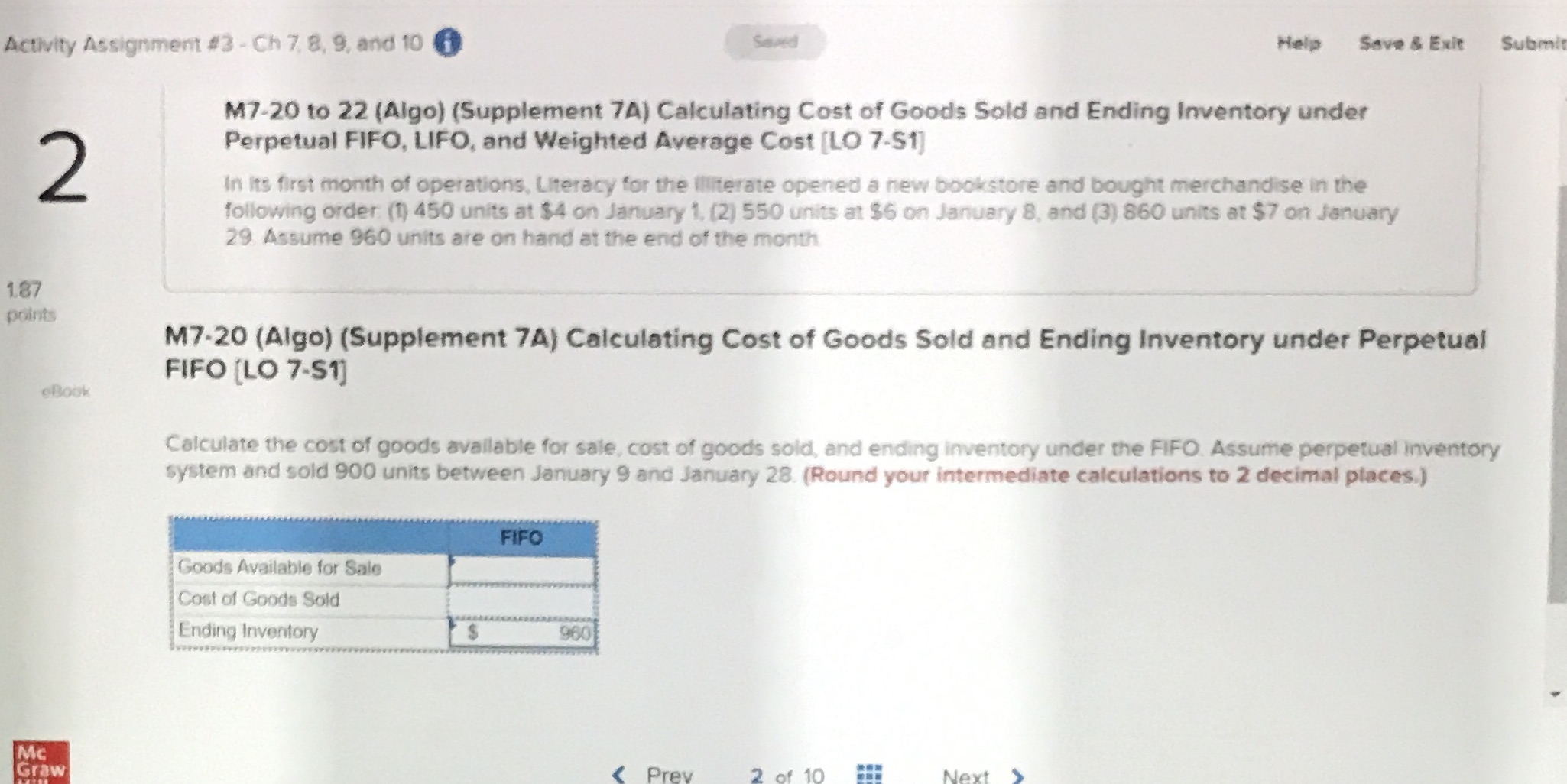 Activity Assignment #3 - Ch 7. 8, 9, and to Help