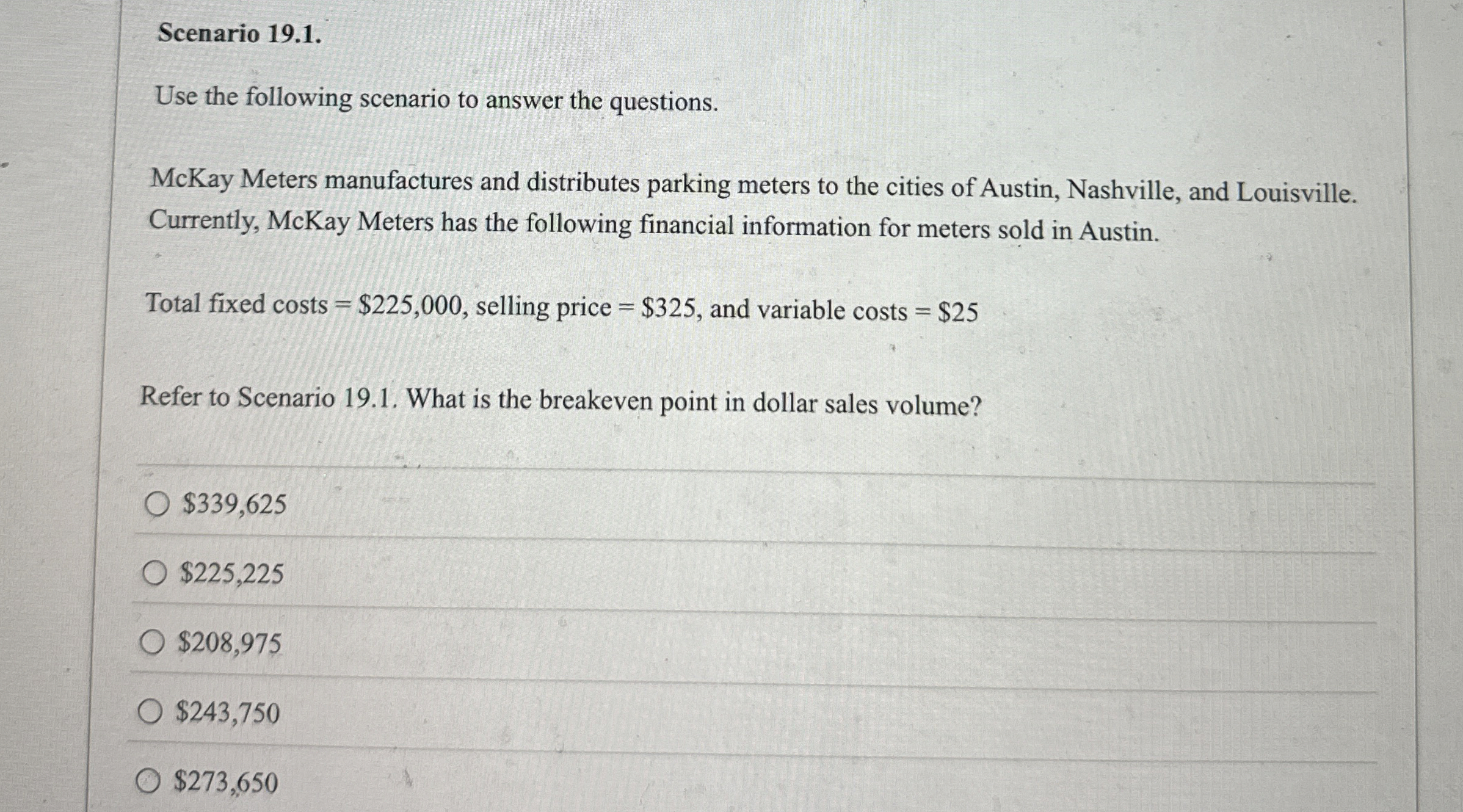 Scenario 1 9 . 1 . Use the following scenario to