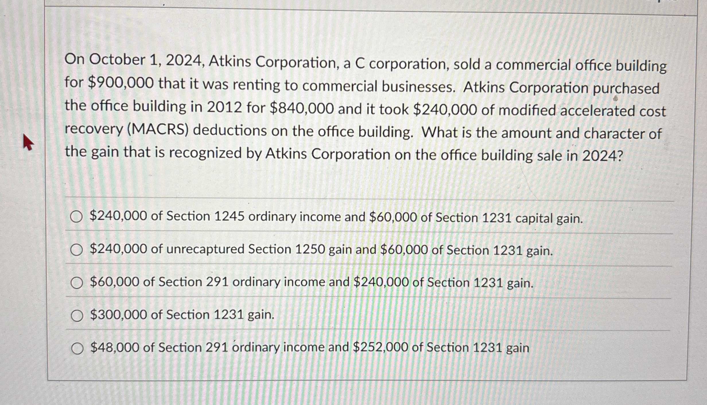 On October 1 , 2 0 2 4 , Atkins Corporation, a C