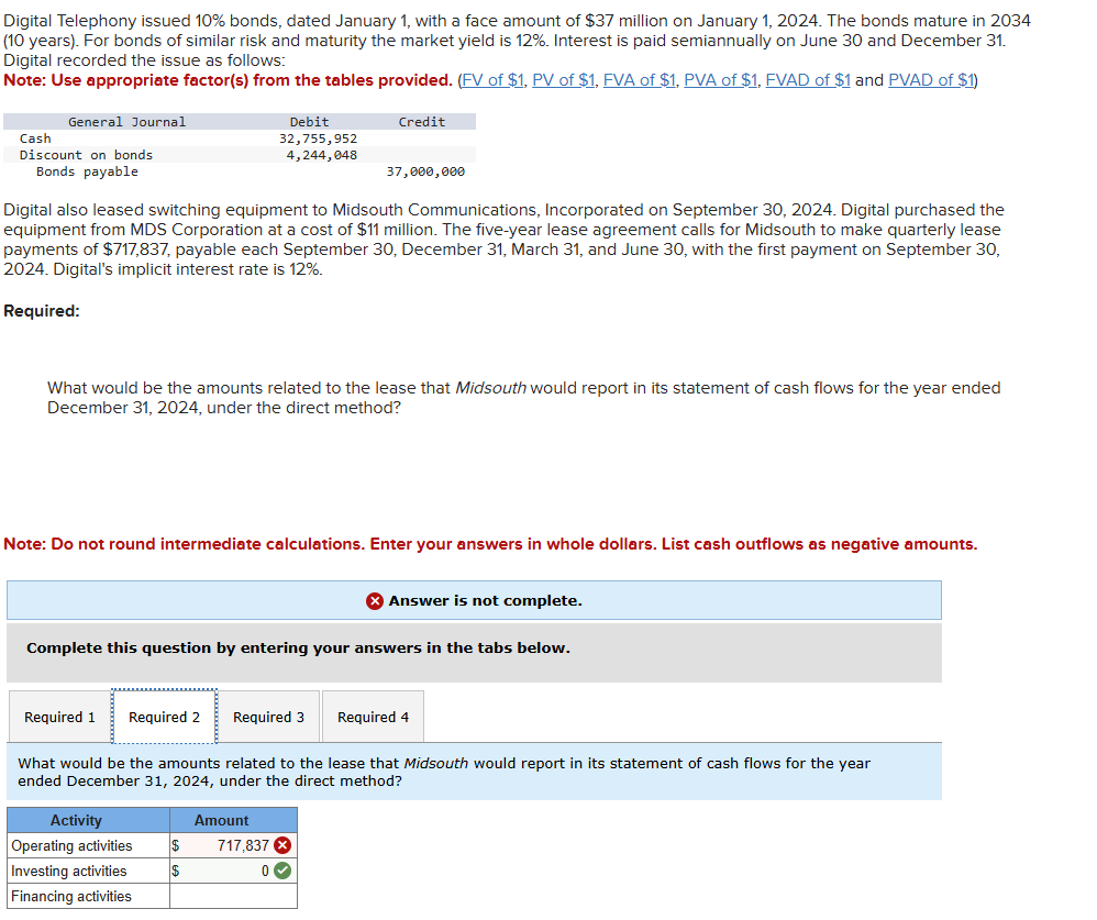 Digital Telephony issued \ ( 1 0 \ % \ ) bonds,
