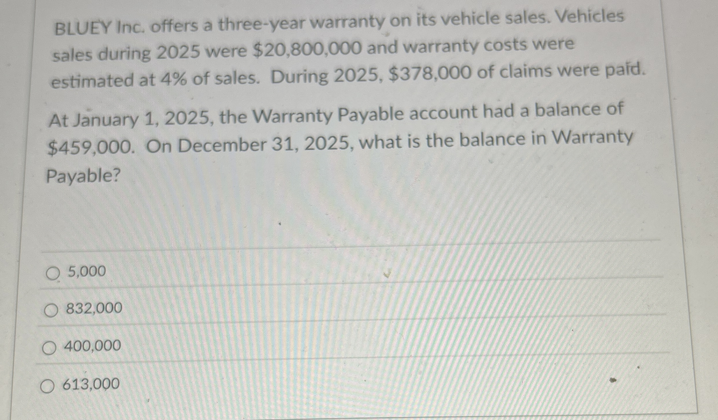 BLUEY Inc. offers a three - year warranty on its