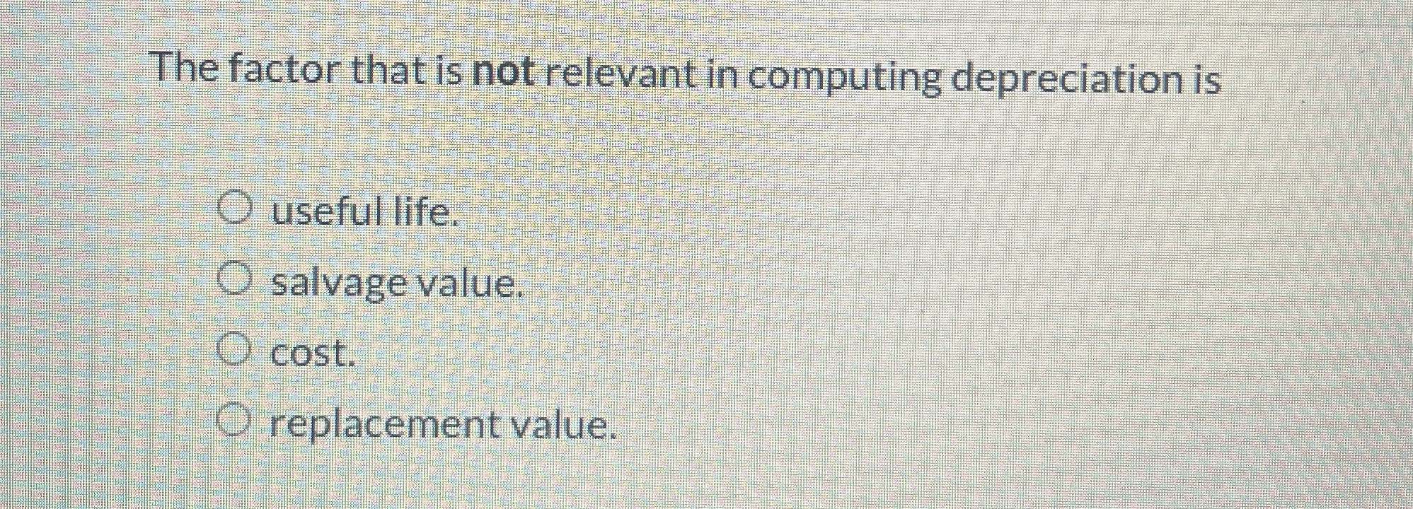 The factor that is not relevant in computing