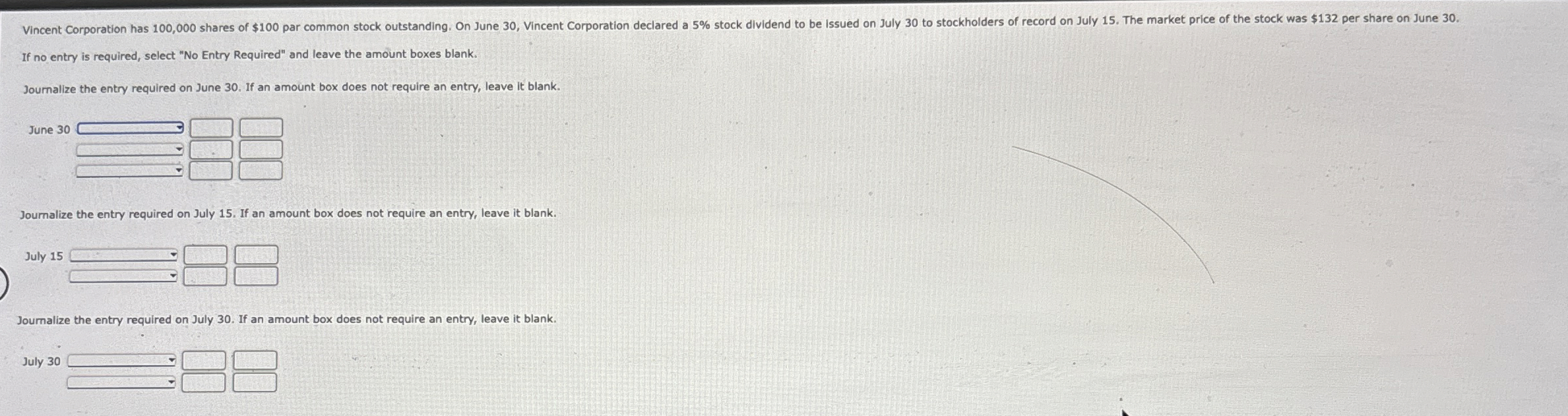 If no entry is required, select " No Entry