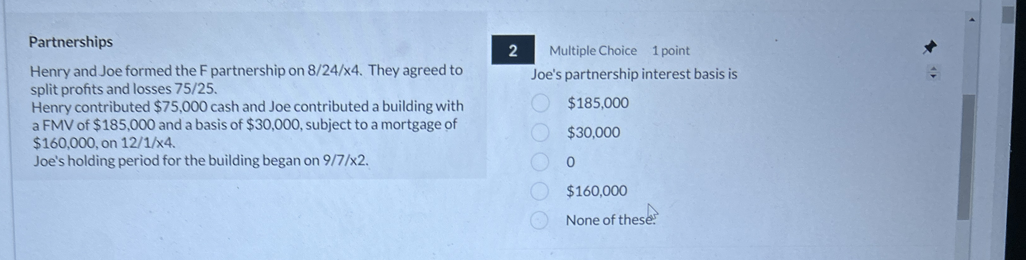 Partnerships Henry and Joe formed the F