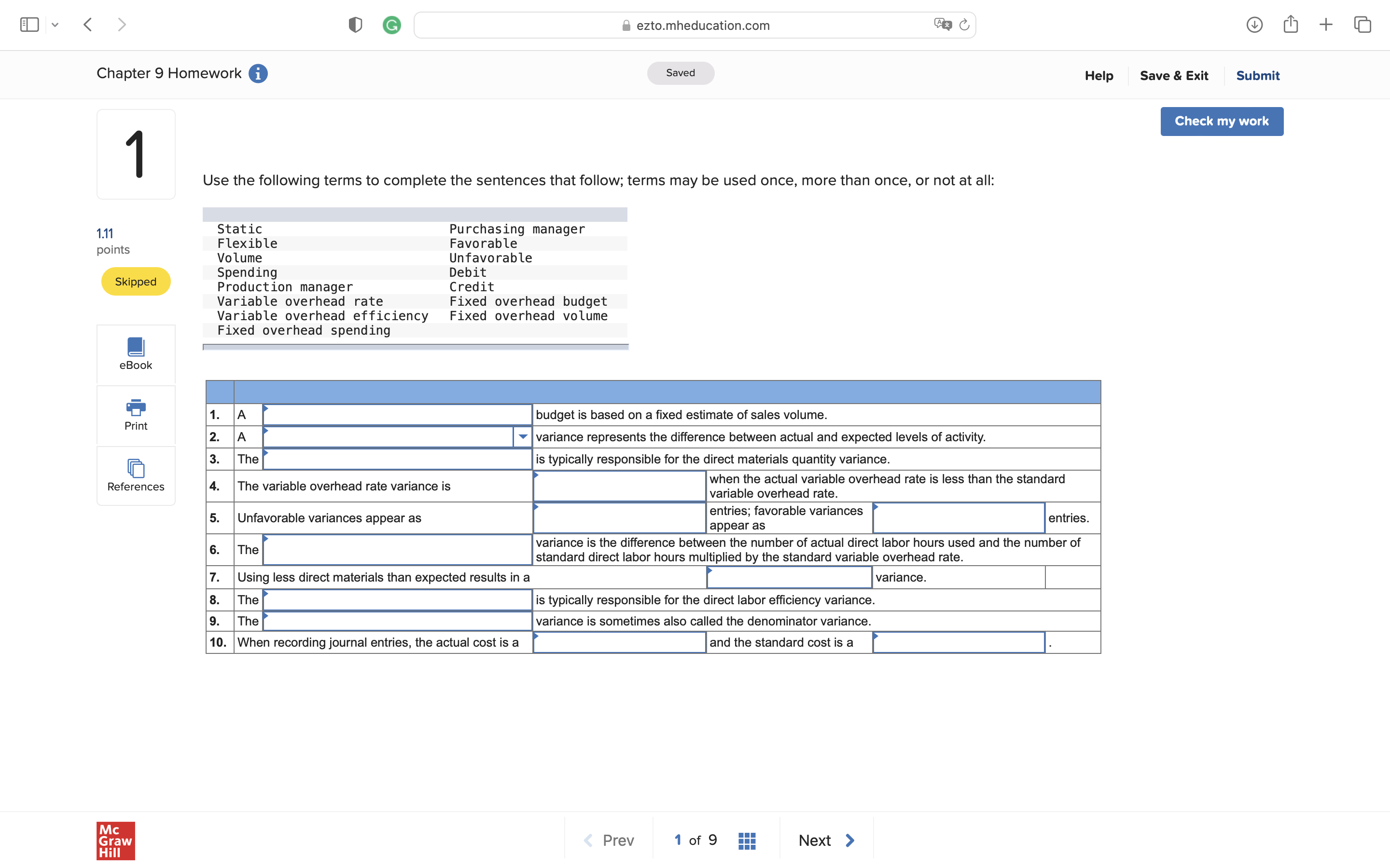 G ezto.mheducation.com CB C OU + Chapter 9