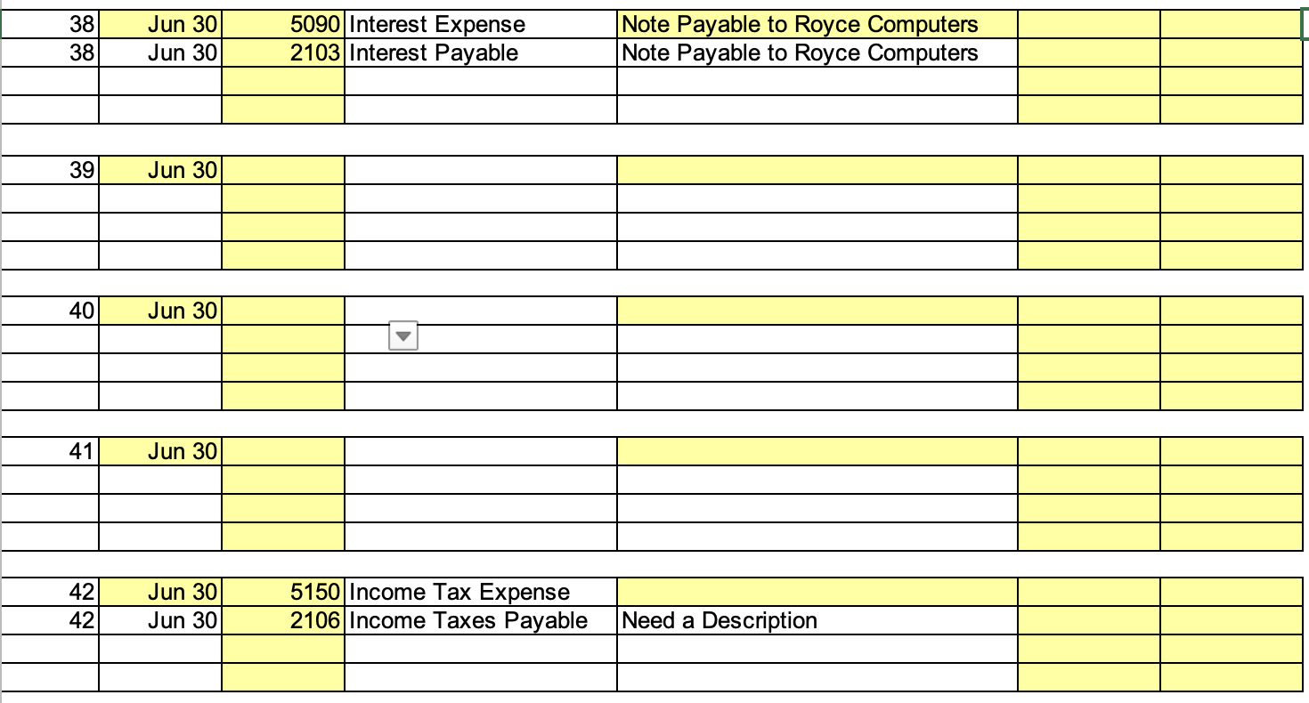 5090 Interest Expense Note Payable to Royce