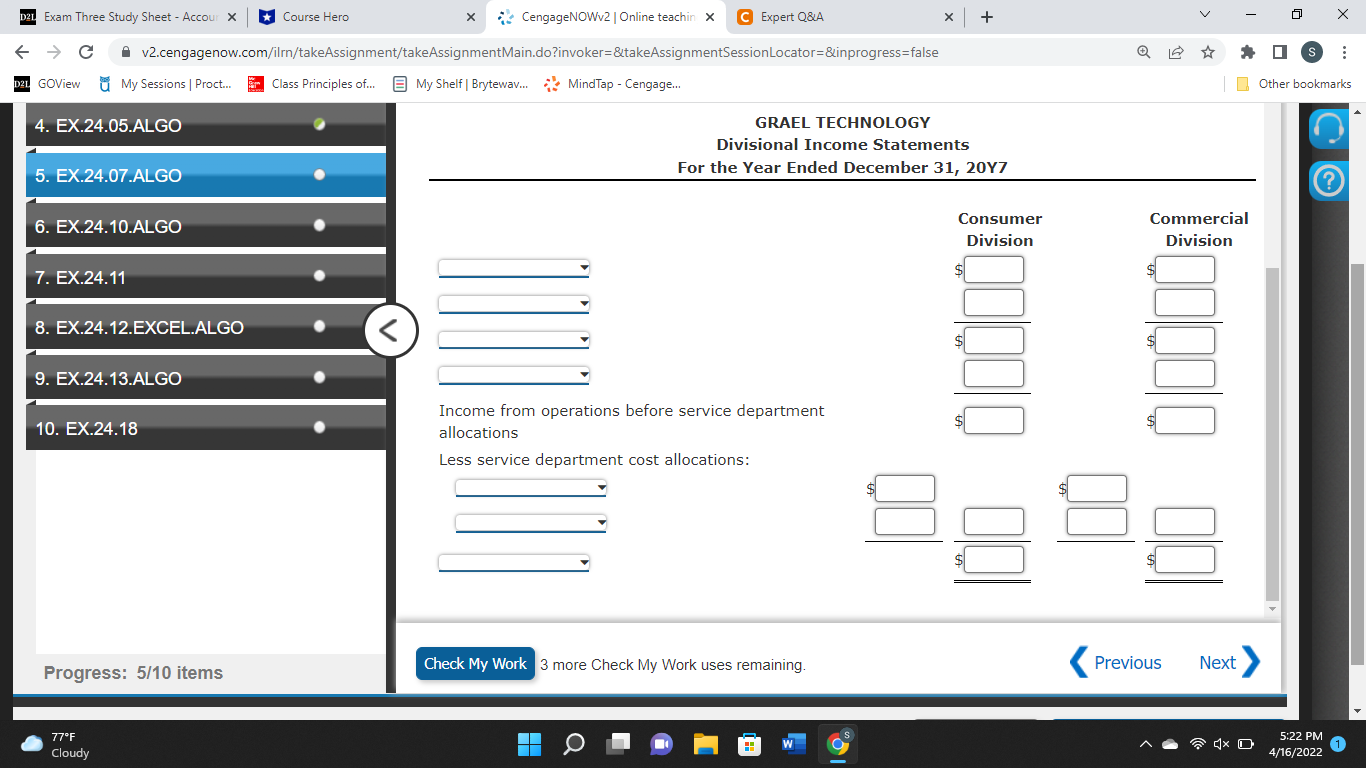D21 Exam Three Study Sheet - Accour X Course Hero